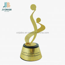 Trofeo de encargo del regalo de la promoción del estampado de cobre amarillo de la decoración superior del hogar